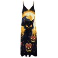 thumbnail image 4 of Halloween Scary Night Full Moon Fine Art Sleeveless Dress Summer Dress Woman 2025, 4 of 7