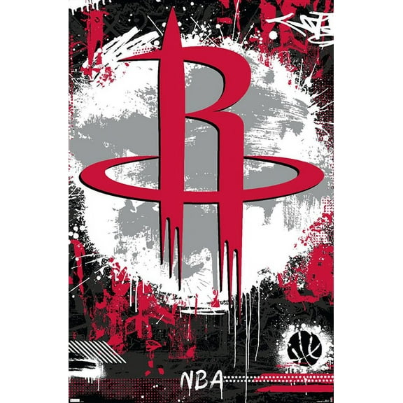 NBA Houston Rockets - Maximalist Logo 23 Wall Poster, 14.725" x 22.375"