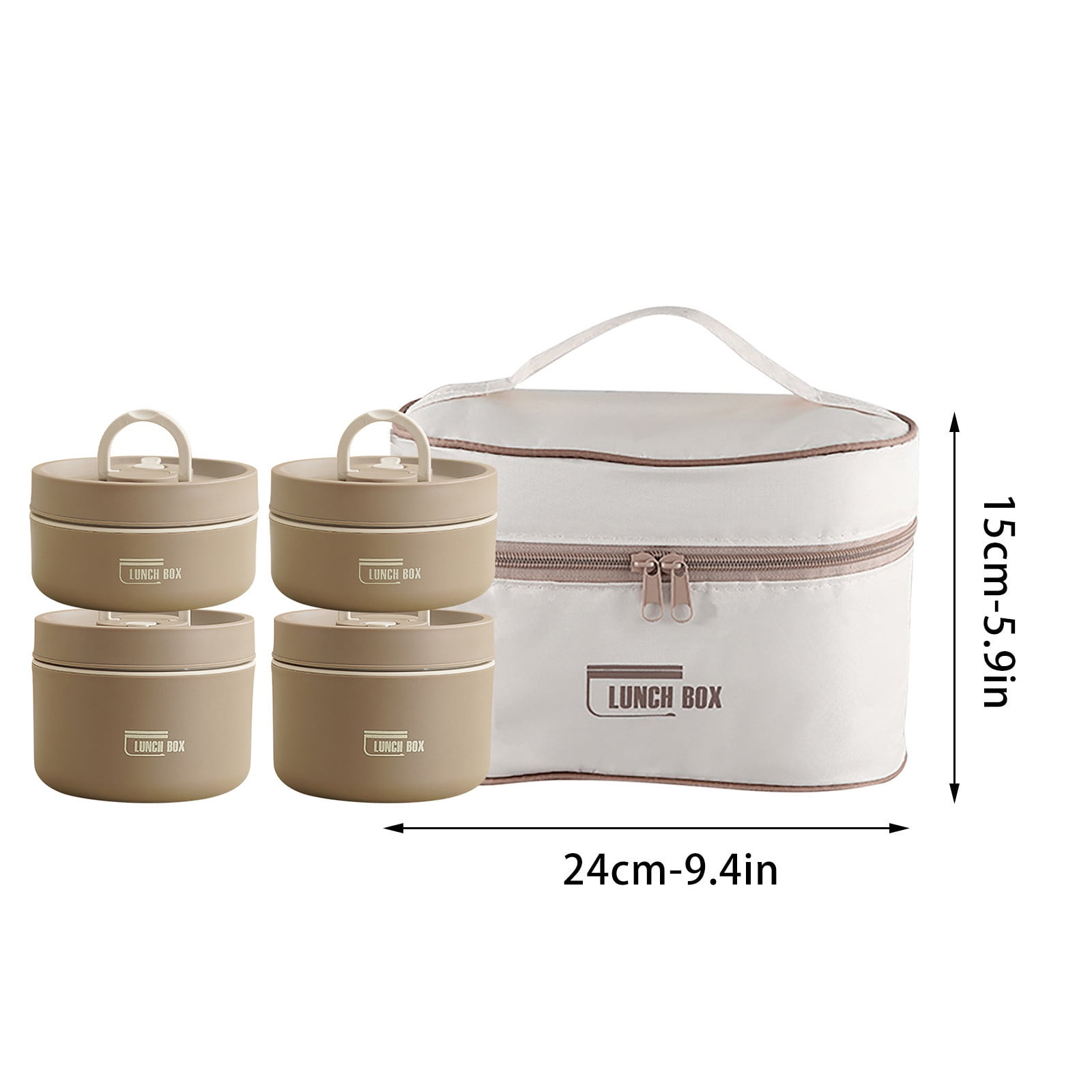 AuroraX Insulated Lunch Box Containers 70 oz Large Portable Freezable Stainless Steel Bento Lunch Box for Women,Men,Brown BPA-Free Microwave Safe Storage Boxes with Bag for Office Travel