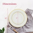 thumbnail image 3 of Prestee 50-Piece Plastic Plates Disposable Set - White with Gold Rimmed Plastic Plate for Parties, Holidays, Weddings - Includes 25 Dinner Plates and 25 Small Salad Platter - Ideal Thanksgiving Plate, 3 of 6