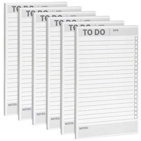 6 Pack To Do List Notepads, Daily Reminder Checklist (8.5 x 5.5 In, 60 Sheets Each)