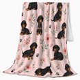 thumbnail image 2 of Fall Dachshund Dog Pumpkin Art autumn celebration, Playful Pet Portrait Pattern, Soft Flannel Blanket for Living Room and Reading Nook, Dog Lovers autumn celebration Gift, Pet Lover Home Decor, 2 of 9