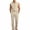 Khaki, variant on LEKWK Men Linen Sets Outfits 2 Piece Sleeveless Button Down Collared Tops and Tie Waist Straight Leg Pants Lightweight Summer Fashion Beach Vacation Outfits