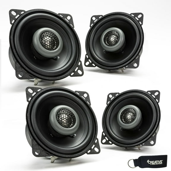 MB Quart - Two Pairs Of Formula 4 Inch 2-Way Coaxial Car Speakers - FKB110