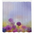 thumbnail image 3 of Ambesonne Floral Shower Curtain, Onion Flowers Pastel, 69"Wx70"L, Purple Blue, 3 of 5