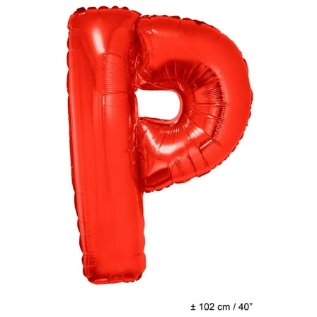 Balloon-Foil-Letter P-40"-Red
