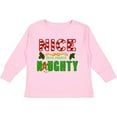 thumbnail image 3 of Inktastic Nice Until Proven Naughty with Holly and Gingerbread Man Boys or Girls Long Sleeve Toddler T-Shirt, 3 of 5