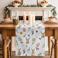 thumbnail image 2 of Table Runner 60 Inches Long for Kitchen Dining, Easter Dresser Scarf Farmhouse, Dining Table Decorations for Wedding/Parties, Spring Farmhouse Rabbits Eggs Leaves Flowers 13 x 60 In, 2 of 8