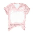 thumbnail image 2 of Ahdbta Womens Summer Tops Sublimation Blanks Bleached T-Shirt for Women Summer Casual Loose Fit Short Sleeve V Neck Basic Tops Shirts Funny Blouses, 2 of 5