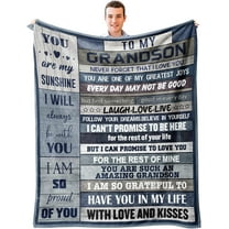 Grandson Gifts from Grandma Grandpa, Grandson Graduation Gifts Blanket 60’’x50’’, Birthday Gifts for Grandson, Best Grandson Ever Throw Blanket, Grandson Gift Ideas for Christmas Valentines Day