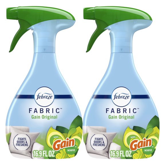 Febreze Fabric Spray Odor-Fighting Fabric Air Fresheners, Spray, 3 Pack with Gain, 23 oz, 3 Count, 3 Pack