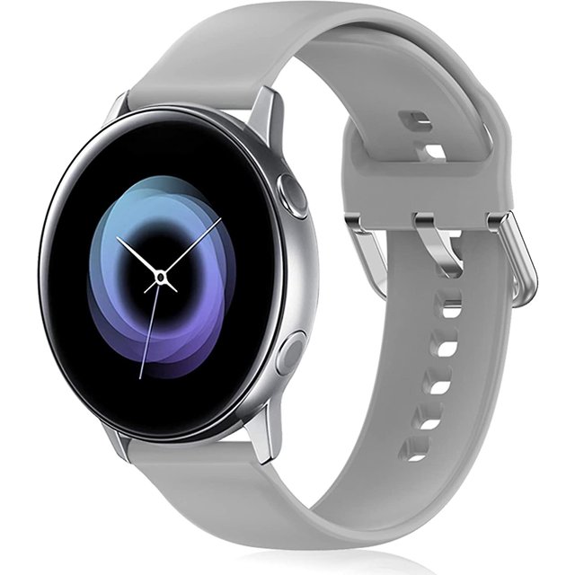 Compatible con correas Samsung Galaxy Watch 3 de 41 mm, Galaxy Watch Active 2 de 40 mm y 44 mm, Galaxy Watch Active y Galaxy Watch de 42 mm (gris-s)