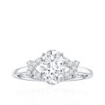 thumbnail image 4 of Lab Grown Diamond Oval Engagement Ring, EF-VS Quality Certified, 1 Carat, 14K White Gold, US 9.00, 4 of 8