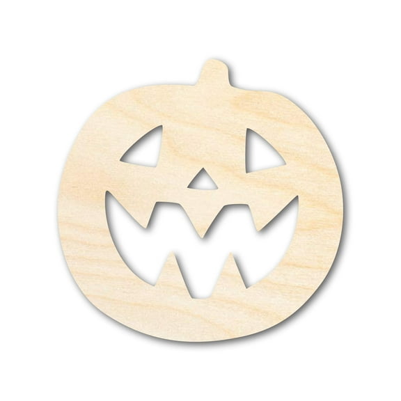 Unfinished Wood Jack-O-Lantern Shape 4" / 1/4"