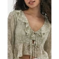 thumbnail image 4 of No Boundaries Ruffle Woven Top, Women's, 4 of 5
