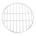 thumbnail image 2 of Stainless Steel Meat Net Grilling Rack Round Portable Fish Vegetable Roast Rack Pizza Baking Rack 24.5cm Without Black Baking Tray, 2 of 8