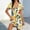 Style4-Yellow dresses for women, variant on Womens Aztec Print V Neck Short Sleeve Dress Ruched Loose Midi Sundress for Beach Vacation Blue XXL