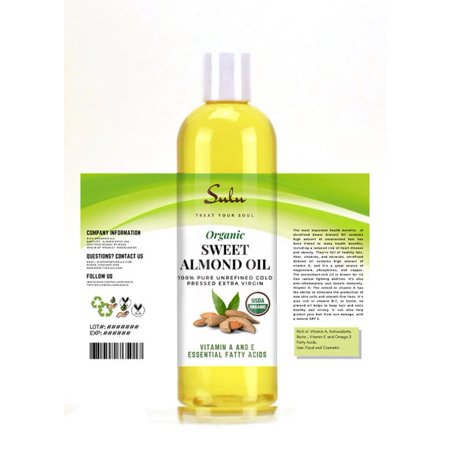 100% Pure Sweet Almond oil organic high quality Unrefined Sweet Almond oil from 4 oz up to 7 lbs