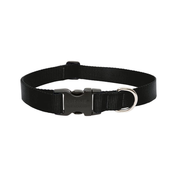 1in Black 16-28 Adj Dog Collar