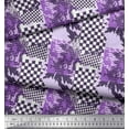 thumbnail image 2 of Soimoi Cotton Poplin Fabric Check & Texture Print Sewing Fabric Yard 42 Inch Wide, 2 of 3