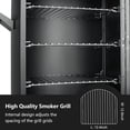 thumbnail image 3 of Vertical Propane Smoker with Temperature Control, BBQ Smoker Grill Outdoor Heavy Duty Three Removable Smoking Shelves, Black, 3 of 6