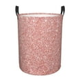 thumbnail image 2 of Goofa Rose Gold Pink Glitter Printed Circular Hamper,Laundry Basket with Handles,Storage Baskets Foldable,Large Capacity Laundry Hamper-Medium, 2 of 8