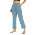 thumbnail image 2 of Kelon Yoga Pants, Lightweight Wide Leg Cropped Pants for Women Casual Travel Work Sweatpants Summer, 5XL, 2 of 7