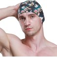 thumbnail image 3 of FYBTO Swimming Cap Crane Japanese Magnolia Unisex Adult FYBTO Polyester, 3 of 4
