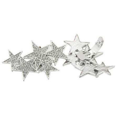 

1pcs Accessories Rhinestone Wedding High Heel Five-Pointed Star Charm Buckle Shiny Clips Shoe Decorations Clip SILVER