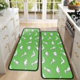 thumbnail image 4 of Kitchen Rugs Sets Of 2,Green Dinosaur Silhouette Pattern Anti Fatigue Kitchen Mat Rugs Non Slip Washable,Decorative Kitchen Floor Mats for Kitchen,Sink,Laundry,17"x47"+17"x47", 4 of 5