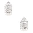 thumbnail image 3 of Guardoinrt Electroplated Metal Birdcage Shape Tea Light B- Candle Holder Silver Type E 2Set, 3 of 6