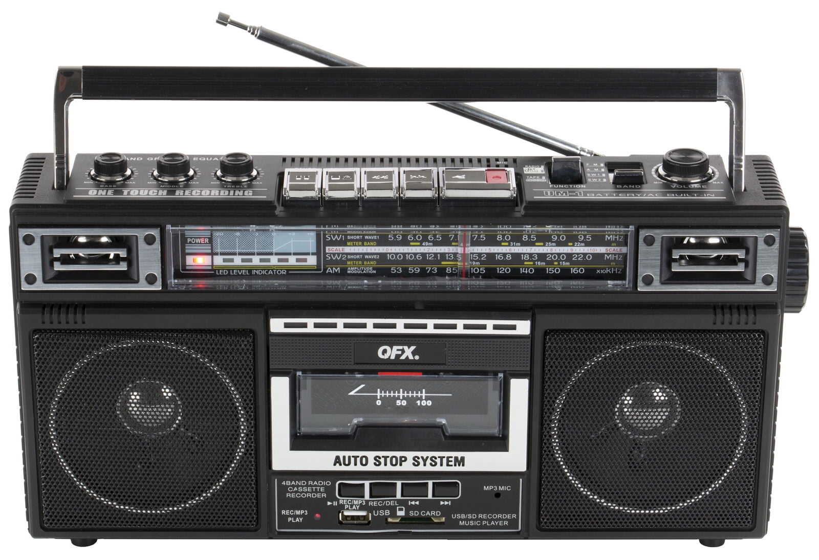 QFX J 220BT Bluetooth Portable Cassette Player Recorder Converter 