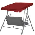 thumbnail image 3 of Sunrise Umbrella 73" x 52" Burgundy Patio Swing Cover, UV Resistant, 3 of 7