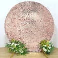 thumbnail image 5 of Efavormart 7.5ft Blush/Rose Gold Big Payette Sparkle Sequin Round Wedding Arch Cover, Shiny Shimmer Backdrop Stand Cover - 2-Sided Custom Fit, 5 of 10