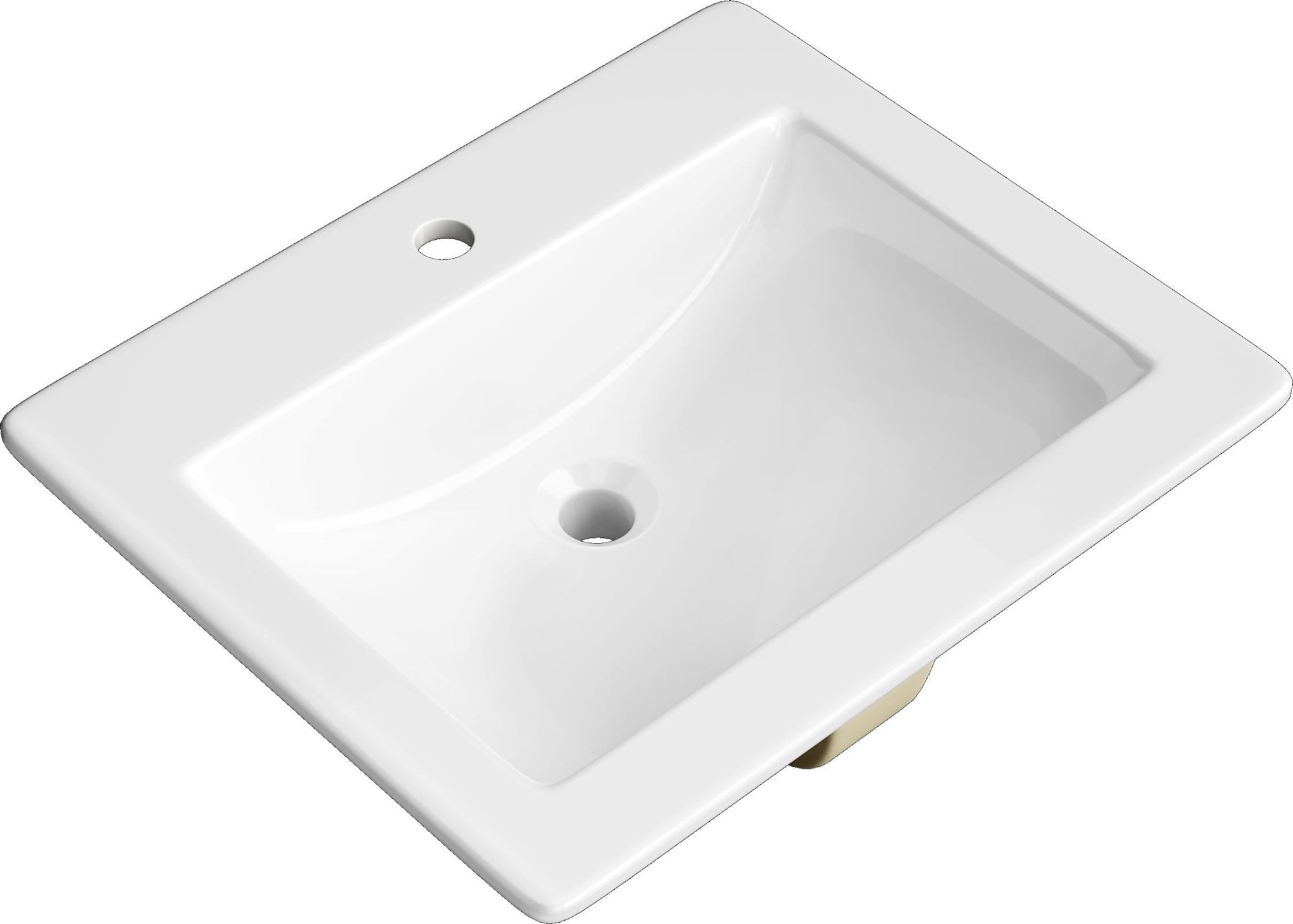 Proflo PF21181WH Hoffman 21-1/4" Rectangular Vitreous China Drop In Bathroom Sink - White