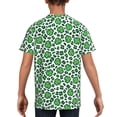 thumbnail image 5 of Wukai Leopard print St. Patrick's Day Youth Unisex Short Sleeve T-Shirt for Boys, Girls, Teens, and Kids-Medium, 5 of 7