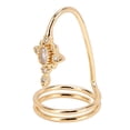 thumbnail image 3 of Anillo de cobre galvanizado para uñas de mujer, moderno accesorio para decoración de uñas, dorado, 3 of 14