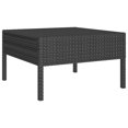 thumbnail image 3 of vidaXL 8 Piece Patio Lounge Set with Cushions Poly Rattan Black, 3 of 6