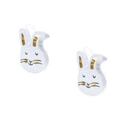 Set of 2 Rabbit Pinata Tree Decoration Paper Pinata 35x23cm White