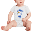 thumbnail image 2 of Newest Uruguay National Soccer Team Fan Cute Baby Rompers Bodysuit (White, 6-12 Months), 2 of 5