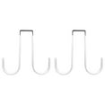 thumbnail image 2 of 2Pcs Over The Door Hooks, Soft White Rubber Prevent Scratches Door Hangers Hooks for Bathroom, Living Room, Bedroom, and Kitchen Hanging Clothes, Towels, Shoe Bag, Household Supplies(White,5.2x5.1"), 2 of 5