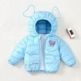 thumbnail image 2 of Favoffer Kids Elephant Print Shiny Puffer Coat Baby Boys Girls Hooded Warm Winter Jacket Infant Outerwear Wholesale 1-6Y, 2 of 9