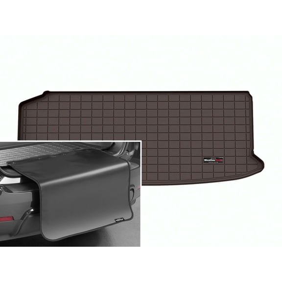 WeatherTech Cargo Trunk Liner with Bumper Protector compatible with Toyota Grand Highlander, Grand Highlander Hybrid - Behind 3rd Row w/ Bumper Protector, Cocoa