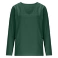thumbnail image 6 of CONZONE Womens Summer Cotton Linen T-Shirts Long Sleeve T Shirts for Women Casual V Neck Solid Color Lightweight Tees Soft Cozy Dailywear, 6 of 6