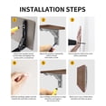 thumbnail image 2 of Yuarrent 2 uds soportes de estante plegables de acero inoxidable de alta resistencia soporte de estante plegable para de trabajo ahorro de espacio Conjuntos de muebles de dormitorio Numero 3 Yuarrent HA024806-03, 2 of 6
