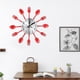 thumbnail image 2 of Reloj de cubiertos de acero inoxidable, cuchillo y tenedor, cuchara, reloj de pared, decoración de cocina, rojo, 2 of 10