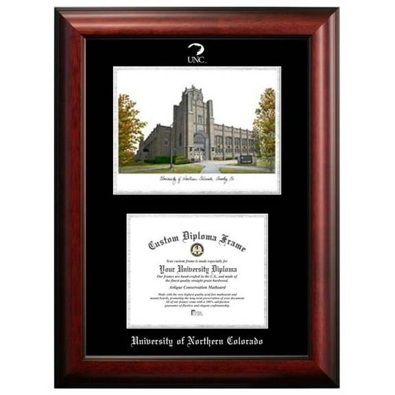 Campus Images CO996LSED-108 10 x 8 in. University of Northern Colorado Silver Embossed Diploma Frame with Lithograph