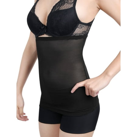 

Size M Women Body Shaper Tummy Trimmer Waist Control Girdle Slimming Belt Black