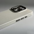thumbnail image 2 of ML Solid Color Wireless Charging MagSafe Leather Phone Case For iPhone 16 15pro max 16pro 15 14 Pro 12 13 Metal Lens Non-slip Cover, 2 of 7