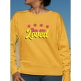 thumbnail image 2 of You Are Loved Bubblegum Banner Sweatshirt Women -Smartprints Designs, Female 3X-Large, 2 of 4